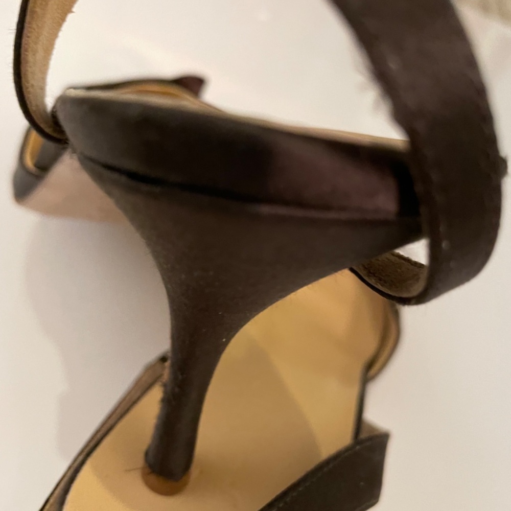 J. Crew Brown Satin Bow kitten heels - Picture 6 of 6